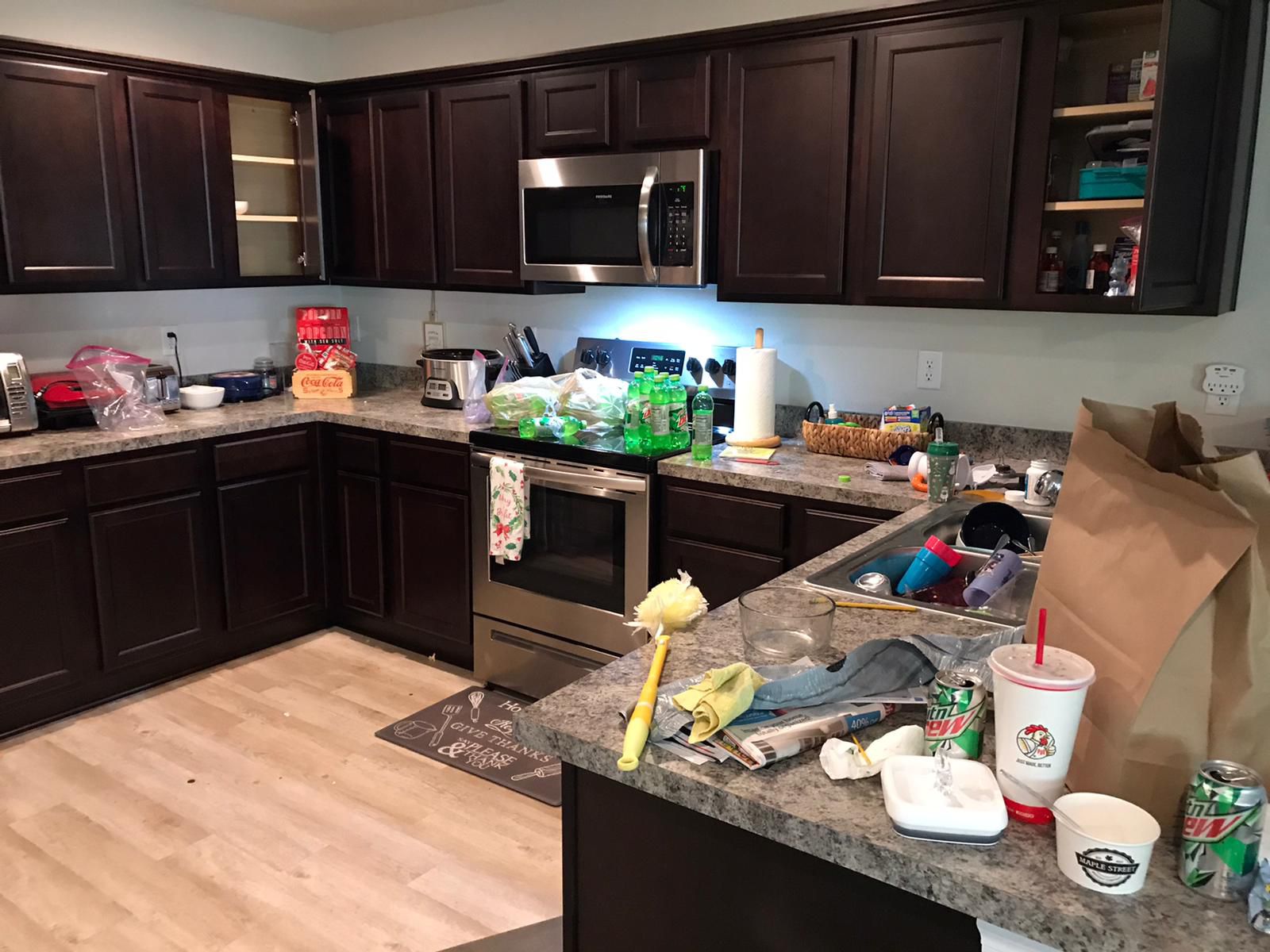 Kitchen Before Cleaning